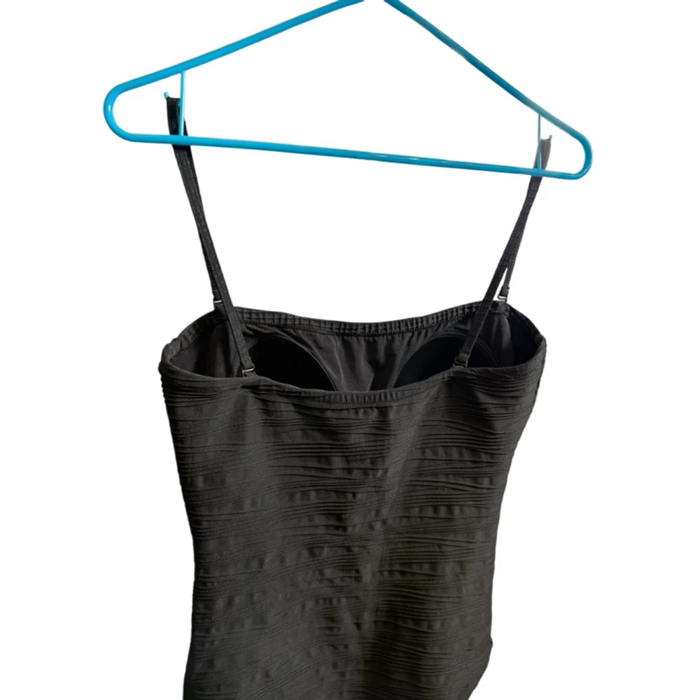 Gottex Black Swim Set XL Skirt One Piece Suit Textured